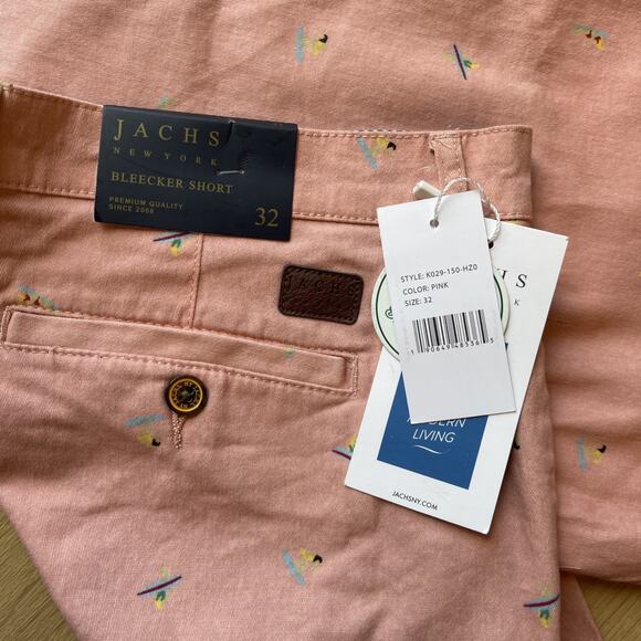 NWT Jachs New York Bleecker Shorts Surf Board Chinos Mens Size 33 Summer (Flaw) - Picture 8 of 9